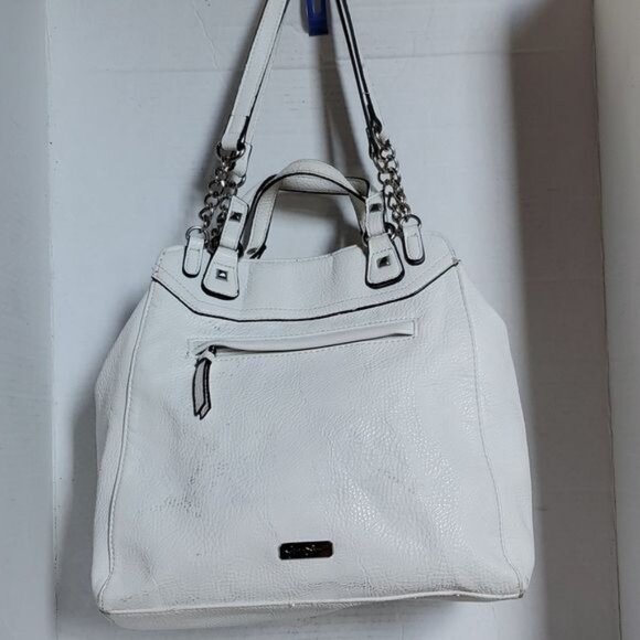 Jessica Simpson Bag White Shoulder Handbag Satchel Vegan Leather Women's WOMAN'S - Picture 5 of 16
